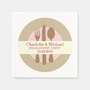 Personalisierte Napkins-Anhänger Serviette