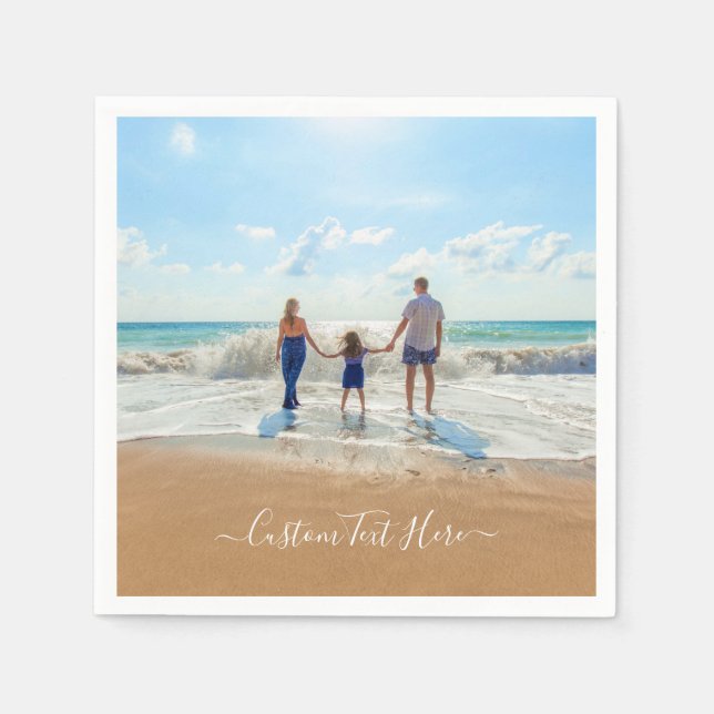 Personalisierte Napkins mit Ihren Fotos und Text Serviette (Vorderseite)