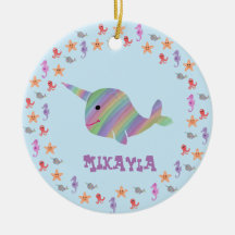 Personalisierte Narhwal Verzierung