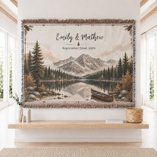 Personalisierte Natur-Gewebe-Wurfdecke Decke