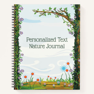 Personalisierte Naturschrift Notizbuch