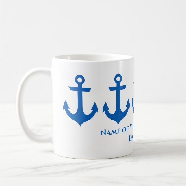Personalisierte Nautic Coffee Tasse (Links)