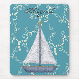 Personalisierte Nautic Sailboat Mousepad