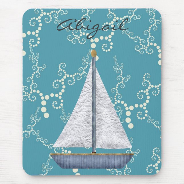 Personalisierte Nautic Sailboat Mousepad (Vorne)