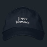 Personalisierte Navy Cap mit Happy Moments Hut<br><div class="desc">Für Ihre individuelle Hutanfrage: Text: "Happy Moments" Größe: Eine Größe für alle Farben: Navy Style: Alternative Apparel Basic Adjustable Cap Material: Stickereite Baumwolle Diese Baumwollkappe ist bestickt mit dem aufregenden Text "Happy Moments", was sie zum perfekten Zubehör für fröhliche Anlässe macht. Das verstellbare Gurtband sorgt für eine komfortable Einheitsform und...</div>