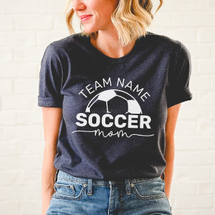 Personalisierte Navy-Fußball-Mama Tri-Blend Shirt