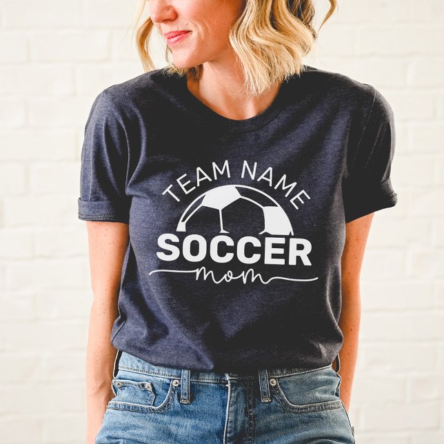 Personalisierte Navy-Fußball-Mama Tri-Blend Shirt (Von Creator hochgeladen)
