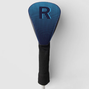 Personalisierte Navy-Halfton-Monogramm-Initiale Golf Headcover