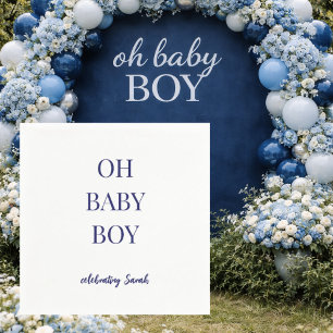 Personalisierte Navy Oh Baby Boy Dusche Servietten
