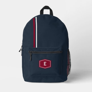 Personalisierte Navy-rotes Universität Bedruckter Rucksack