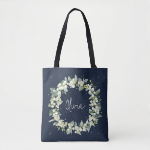 Personalisierte Navy-Schneebeere+Eukalyptus-Hochze