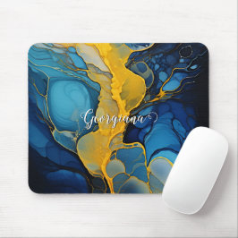 Personalisierte Navy und Gold Alcohol Incidents Ar Mousepad
