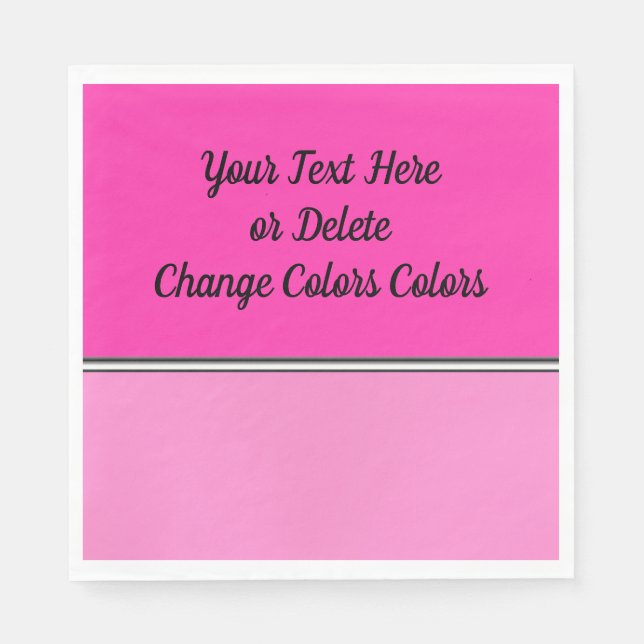 Personalisierte Neapel in Pink Serviette (Vorderseite)