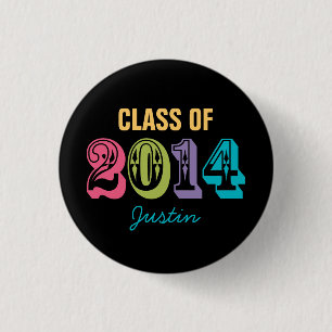 Personalisierte Neontypographie-Klasse von 2014 Button