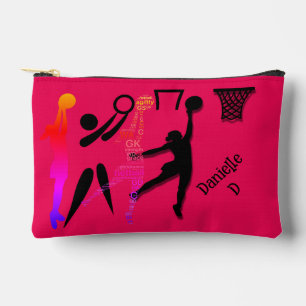 Personalisierte Netball-Kosmetiktasche Zubehörtasche