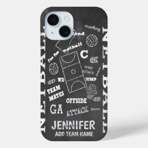 Personalisierte Netball-Tafel Case-Mate iPhone Hülle