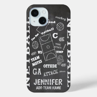 Personalisierte Netball-Tafel Case-Mate iPhone Hülle