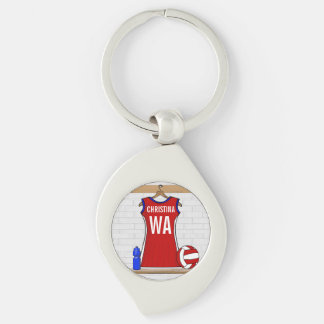 Personalisierte Netballuniform Schlüsselanhänger