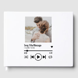 Personalisierte neu verheiratete Foto Song Playlis Gästebuch