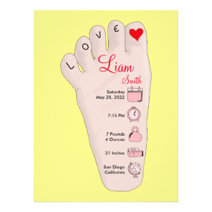 Personalisierte neue Babygeschenke - Geburtsstunde Fotodruck