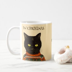 Personalisierte neue Weihnachtsangry Bored Black C Kaffeetasse