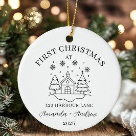 Personalisierte neue Zuhause Paare Weihnachten Keramik Ornament