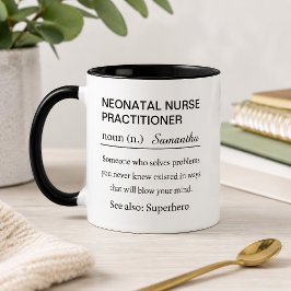 Personalisierte Neugeborenen-Krankenschwester-Prak Tasse