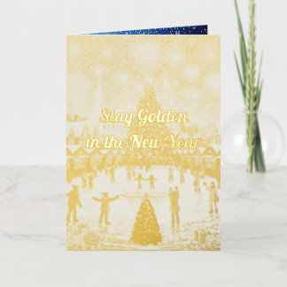 Personalisierte Neujahrsgrüße in Gold