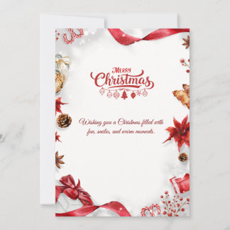 Personalisierte nicht gefaltete Weihnachtskarte Feiertagskarte