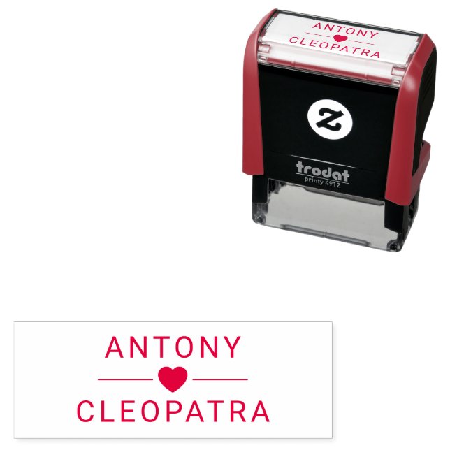 Personalisierte Nickname Pair Self-Inking Briefmar Permastempel (Beispiel)