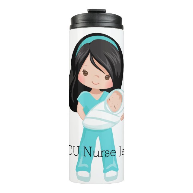Personalisierte NICU Nurse Holding Baby Christmas Thermosbecher (Vorderseite)