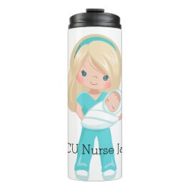 Personalisierte NICU Nurse Holding Baby Christmas Thermosbecher