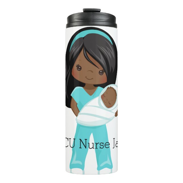 Personalisierte NICU Nurse Holding Baby Christmas Thermosbecher (Vorderseite)