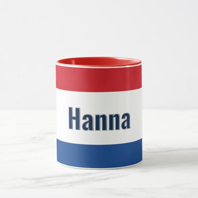 Personalisierte niederländische Flagge Combo Tasse (Zentrum)