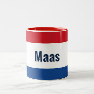 Personalisierte niederländische Flagge Zweifarbige Tasse