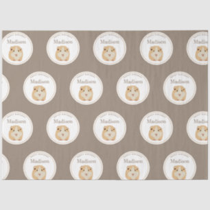 Personalisierte Niedlich Hamster-Muster Geburtstag Seidenpapier