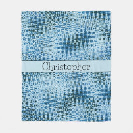 Personalisierte Niedliche Abstrakte Blues Fleecedecke