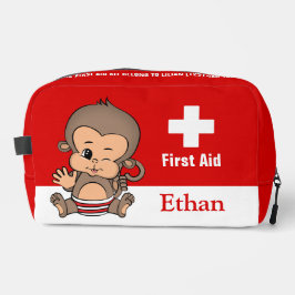 Personalisierte Niedliche Affen-Erste-Hilfe-Kit-Ve Waschbeutel