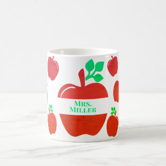 Personalisierte Niedliche Äpfel Kaffeepause Tasse