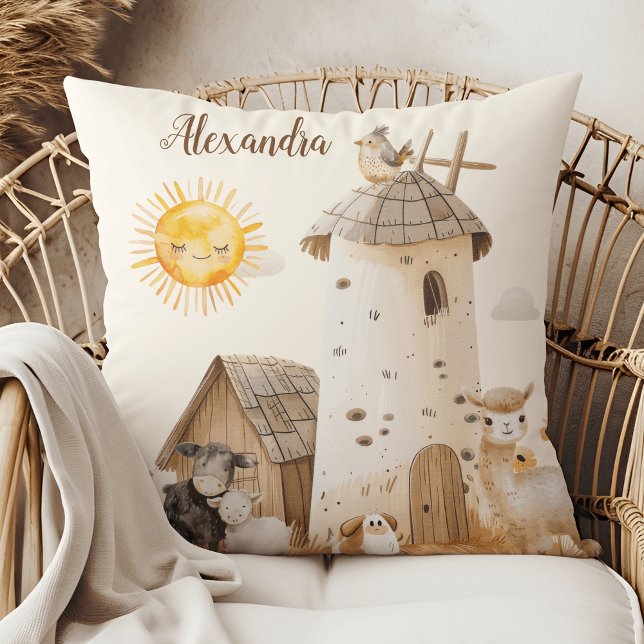 Personalisierte Niedliche Aquarelltiere Kissen (Von Creator hochgeladen)