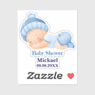 Personalisierte Niedliche Babydusche Aufkleber