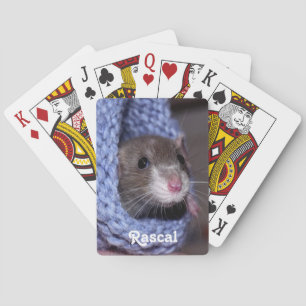 Personalisierte Niedliche Babyratte Spielkarten