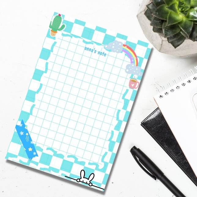 personalisierte niedliche Blue-Post-it-Notizen Post-it Klebezettel (Von Creator hochgeladen)