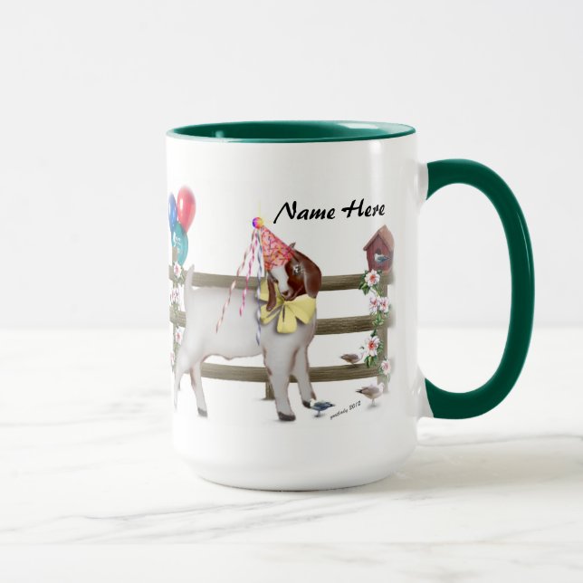 Personalisierte Niedliche Boer Goat Birthday Party Tasse (Rechts)