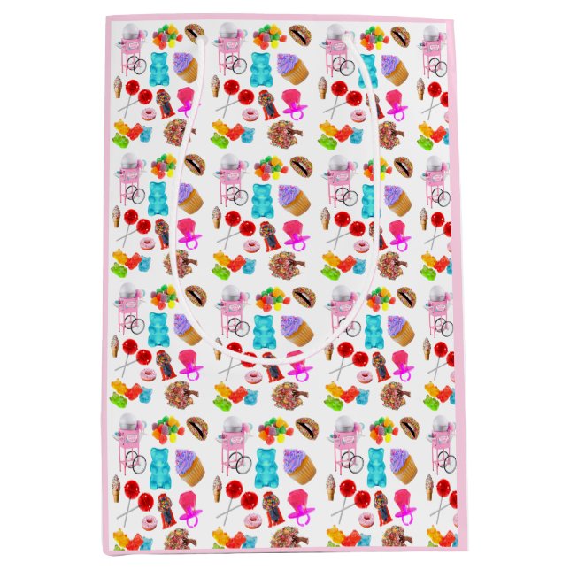 Personalisierte Niedliche Bonbbeutel Mittlere Geschenktüte (Vorderseite)