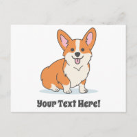Personalisierte Niedliche Corgi-Welpenkarte