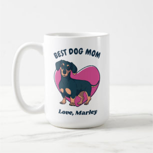 Personalisierte Niedliche Dackel Mama für Hunde Kaffeetasse