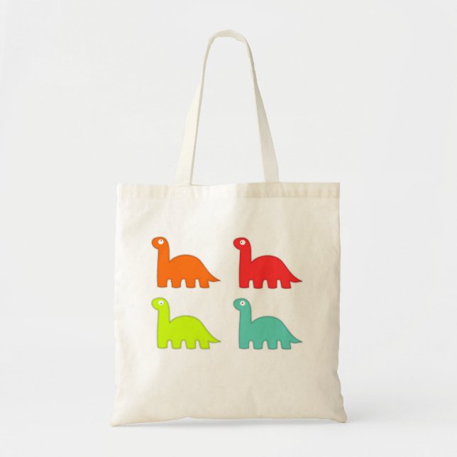 Personalisierte Niedliche Dino Dragon Tote Tasche (Vorne)