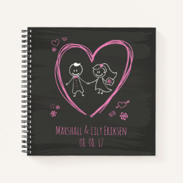 Personalisierte Niedliche Ehepaare | Gästebuch Notizbuch