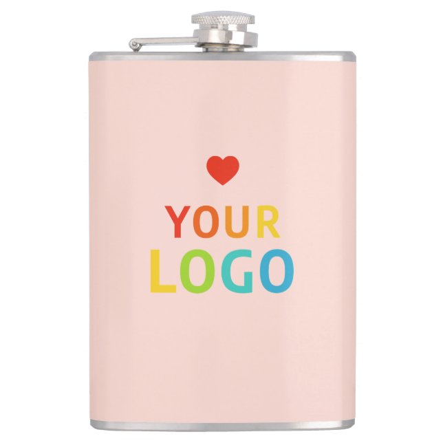 Personalisierte Niedliche Farbpinsel mit Logo Flachmann (Vorderseite)